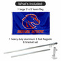 Boise State Broncos Blue Flag Pole and Bracket Kit