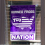 TCU Horned Frogs Garden Flag with USA Country Stars and Stripes