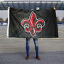 Louisiana Lafayette Rajun Cajuns Fleur Black Flag