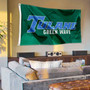 Tulane Green Wave Blue Font Flag