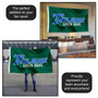 Tulane Green Wave Blue Font Flag