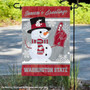 Washington State WSU Holiday Winter Snowman Greetings Garden Flag