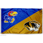 Kansas vs Missouri House Divided 3x5 Flag