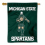 Michigan State Spartans Running Sparty Double Sided House Flag