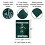 Michigan State Spartans Running Sparty Double Sided House Flag