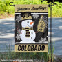 Colorado CU Buffaloes Holiday Winter Snowman Greetings Garden Flag