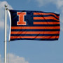 Illinois Fighting Illini Striped Flag