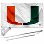 Hurricanes White Flag Pole and Bracket Kit