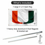 Hurricanes White Flag Pole and Bracket Kit