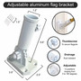 Hurricanes White Flag Pole and Bracket Kit