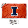 Illinois Fighting Illini Banner Flag with Tack Wall Pads