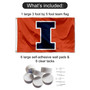 Illinois Fighting Illini Banner Flag with Tack Wall Pads