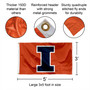 Illinois Fighting Illini Banner Flag with Tack Wall Pads