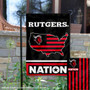 Rutgers Garden Flag with USA Country Stars and Stripes