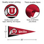 Utah Banner Pennant with Tack Wall Pads
