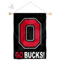 Ohio State Buckeyes Go Bucks Banner with Suction Cup