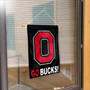 Ohio State Buckeyes Go Bucks Banner with Suction Cup