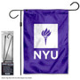 NYU Violets Logo Garden Flag and Pole Stand