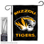 Missouri Tigers Logo Garden Flag and Pole Stand