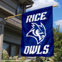 Rice Owls New Owl Logo Double Sided House Flag