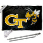 Georgia Tech Yellow Jackets Black Flag Pole and Bracket Kit