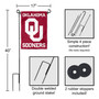 Oklahoma Sooners Garden Flag and Pole Stand Mount