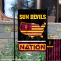 ASU Sun Devils Garden Flag with USA Country Stars and Stripes