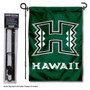 Hawaii Warriors Garden Flag and Pole Stand Mount