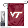 Virginia Tech Hokies Logo Garden Flag and Pole Stand