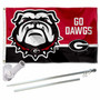 Georgia Bulldogs Go Dawgs Flag Pole and Bracket Kit