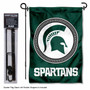 Michigan State Spartans Garden Flag and Pole Stand