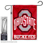 Ohio State Buckeyes Logo Garden Flag and Pole Stand