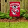 Wisconsin Badgers Logo Garden Flag and Pole Stand