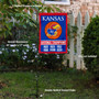 Kansas KU Jayhawks 6 Times National Championship Garden Flag and Pole Stand