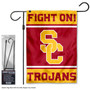 Southern Cal USC Trojans Logo Garden Flag and Pole Kit