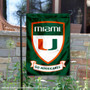 University of Miami Go Hurricanes Shield Garden Flag
