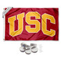 Southern Cal USC Trojans Banner Flag with Wall Tack Pads