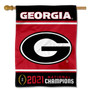 Georgia Bulldogs 2021 Logo National Champions Double Sided House Flag