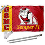US Marines Corps Flag Pole and Bracket Kit