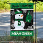 UNT Mean Green Holiday Winter Snowman Greetings Garden Flag