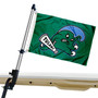 Tulane Green Wave Golf Cart Flag Pole and Holder Mount