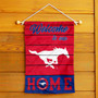 Southern Methodist Mustangs Welcome To Our Home Garden Flag