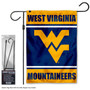 WVU Mountaineers Logo Garden Flag and Pole Stand