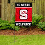 NC State Wolfpack Logo Garden Flag and Pole Stand