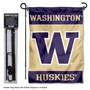 Washington UW Huskies Garden Flag and Pole Stand