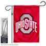 OSU Buckeyes Red Garden Flag and Pole Stand