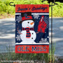 Ole Miss Holiday Winter Snowman Greetings Garden Flag