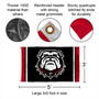 Georgia Bulldogs Stripes Banner Flag with Tack Wall Pads