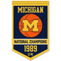 Michigan Wolverines Basketball National Champions Banner