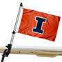 Illinois Fighting Illini Golf Cart Flag Pole and Holder Mount